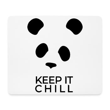 Bamboo Society – Keep It Chill! Ein minimalistisch - Mousepad (Querformat) - Weiß - Vorne