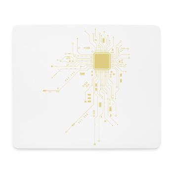 CPU Prozessor Technik Computer IT Nerd Motiv - Mousepad (Querformat) - Weiß - Vorne