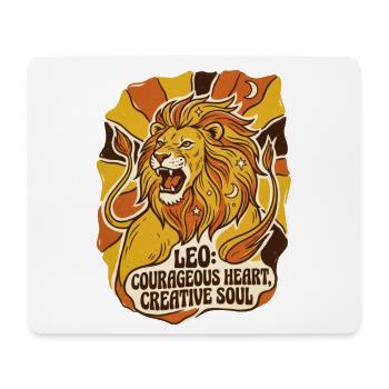 Sternzeichen Löwe Inschrift retro l70 Astrologie - Mousepad (Querformat) - Weiß - Vorne