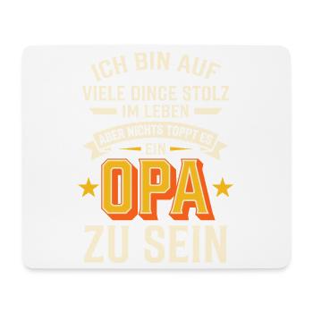 Stolzer Opa - Nichts toppt es ein Opa zu sein - Mousepad (Querformat) - Weiß - Vorne