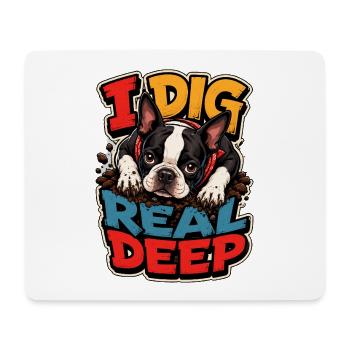 Boston Terrier - Mousepad (Querformat) - Weiß - Vorne