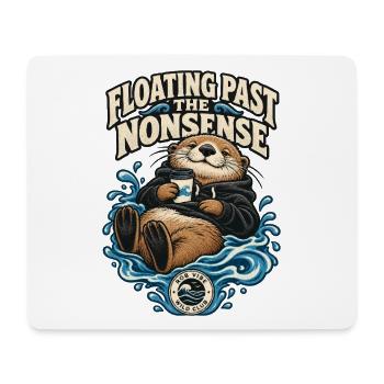 RobVibe Wild Club – Otter Past the Nonsense - Mousepad (Querformat) - Weiß - Vorne