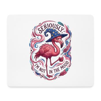 Böser Flamingo-Zauberer Retro-Magier - Mousepad (Querformat) - Weiß - Vorne