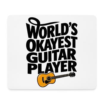 Lustiger Gitarrist, Gitarrist, Musiker, Bandkunst - Mousepad (Querformat) - Weiß - Vorne