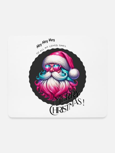 Weihnachtsmann - Fröhliche Weihnachten - Design - Mousepad (Querformat) - Weiß