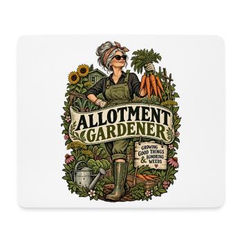 Ein grauhaariger Latzhosen mit Humor - Mousepad (Querformat) - Weiß - Vorne