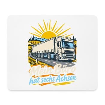 Mein Büro hat sechs Achsen LKW - Mousepad (Querformat) - Weiß - Vorne