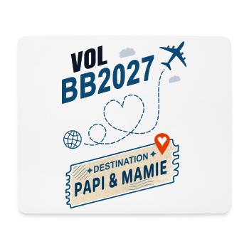 Flug BB2027 Ziel Opa und Großmutter - Mousepad (Querformat) - Weiß - Vorne