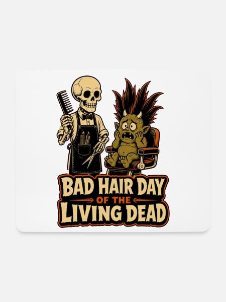 Bad Hair Tag der Lebenden Toten - Mousepad (Querformat) - Weiß