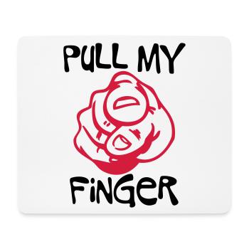 Pull my Finger | you | hand - Tapis de souris (format paysage) - blanc - Devant