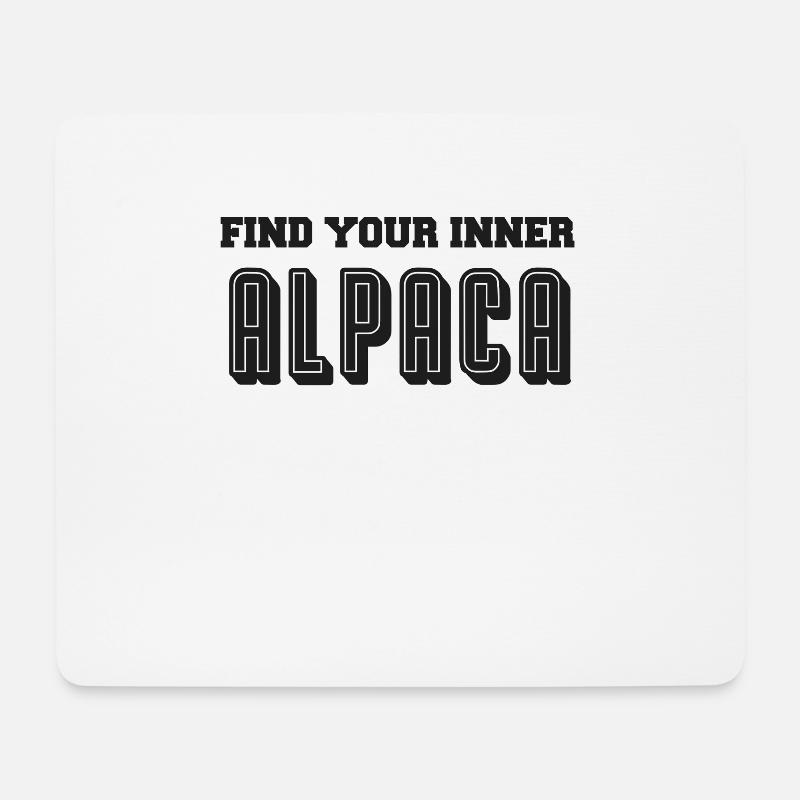 alpaca, alpaka, lama, geschenkidee, tier, geschenk - Mousepad (Querformat) - Weiß