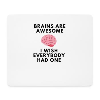 cerveau intelligent génie drôle proverbes humour cadeau - Tapis de souris (format paysage) - blanc - Devant