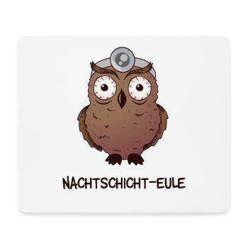 Nachtschicht Eule für Arzt, Notarzt, Chirurg, OP - Mousepad (Querformat) - Weiß - Vorne