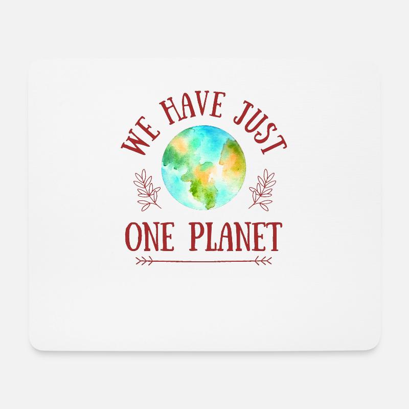 Climate change Environment Nature sustainable plastic eco - Mouse Pad (horizontal) - white