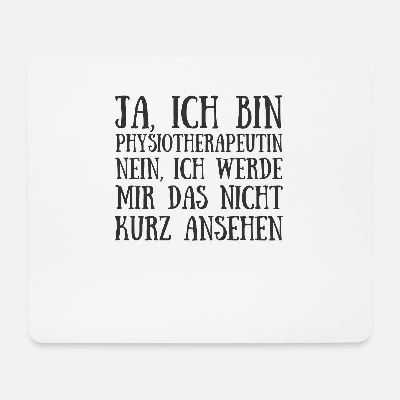 Physiotherapeut lustig spruch gesundheit fitenss - Mousepad (Querformat) - Weiß