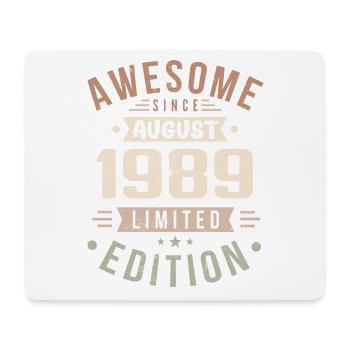 August 1989 Birthday in August 1989 Vintage 1989 - Mouse Pad (horizontal) - white - Front