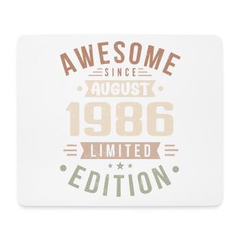 August 1986 Birthday in August 1986 Vintage 1986 - Mouse Pad (horizontal) - white - Front