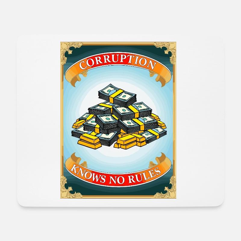 Korruption kennt keine Regeln - Mousepad (Querformat) - Weiß
