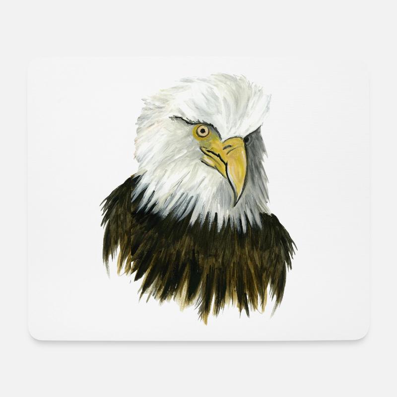 Kopf Steinadler Adlerkopf Königlicher Adlerkopf - Mousepad (Querformat) - Weiß