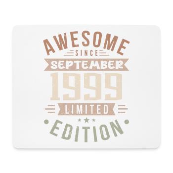 1999 Septembre Anniversaire Né en septembre 1999 - Tapis de souris (format paysage) - blanc - Devant