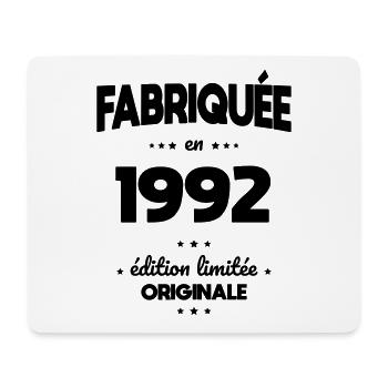 Anniversaire 30 ans - Fabriquée en 1992 - Tapis de souris (format paysage) - blanc - Devant
