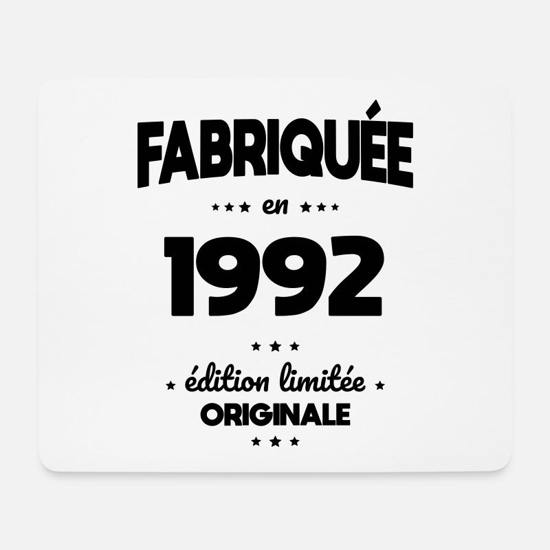 Anniversaire 30 ans - Fabriquée en 1992 - Tapis de souris (format paysage) - blanc
