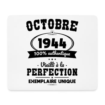 80th Birthday - October 1944 Perfection - Mouse Pad (horizontal) - white - Front
