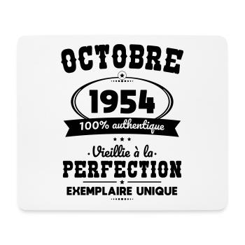 70-jähriges Jubiläum - Oktober 1954 Perfektion - Mousepad (Querformat) - Weiß - Vorne