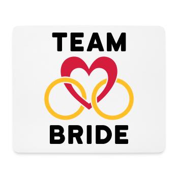 Team bride (Herz, zwei Ringe) - Mousepad (Querformat) - Weiß - Vorne