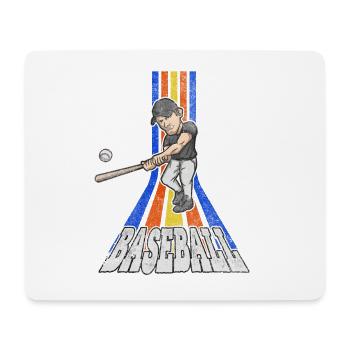Baseball Joueurs de baseball USA Sports Vintage Rétro - Tapis de souris (format paysage) - blanc - Devant