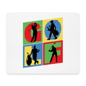 Golf Golfen Golfspieler Sport Hobby Club Vintage - Mousepad (Querformat) - Weiß - Vorne