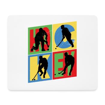 Hockey Feldhockey Spieler Sport Fan Vintage Retro - Mousepad (Querformat) - Weiß - Vorne