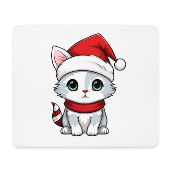 Cat Christmas Christmas Cat Cute Merry Catmas - Mouse Pad (horizontal) - white - Front