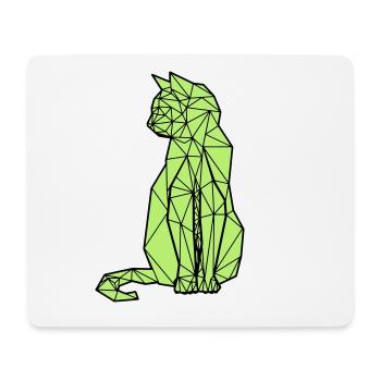 ORIGAMI CHAT - Tapis de souris (format paysage) - blanc - Devant