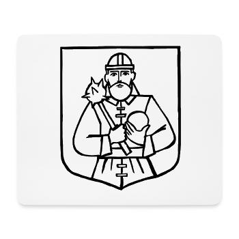 Wappen "Heldsdorf" in Siebenbürgen s/w - Mousepad (Querformat) - Weiß - Vorne