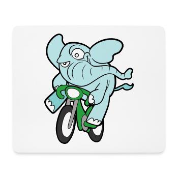 Cute Funny Cool Elephant Elephant - Mouse Pad (horizontal) - white - Front