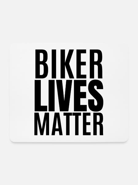 biker lives matter - Mouse Pad (horizontal) - white