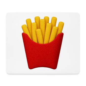 Pommes Frites Cartoon Muster - Mousepad (Querformat) - Weiß - Vorne