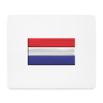 Niederlande Flagge 3 D Holland - Mousepad (Querformat) - Weiß - Vorne