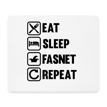 FASNET Eat Sleep Fasnet Repeat - Fasching Karneval - Mousepad (Querformat) - Weiß - Vorne