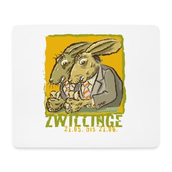 Sternzeichen-Zwillinge - Mousepad (Querformat) - Weiß - Vorne
