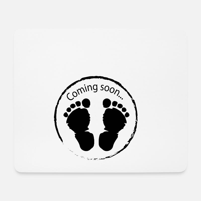 Coming Soon - Baby Schwangere - Mousepad (Querformat) - Weiß