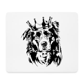 BORDER COLLIE Crown Dog Chiens Wilsigns - Tapis de souris (format paysage) - blanc - Devant