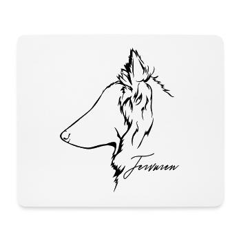 Belgian TERVUREN Profile Dogs Dog Wilsigns - Mouse Pad (horizontal) - white - Front
