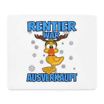 Weihnachten - Rentier war ausverkauft lustige Ente - Mousepad (Querformat) - Weiß - Vorne