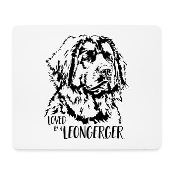 Loved by a Leonberger Hundespruch Hunde Wilsigns - Mouse Pad (horizontal) - white - Front