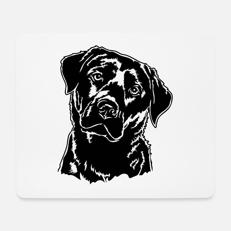 Labrador Retriever Portrait Hund Hunde Wilsigns - Mousepad (Querformat) - Weiß