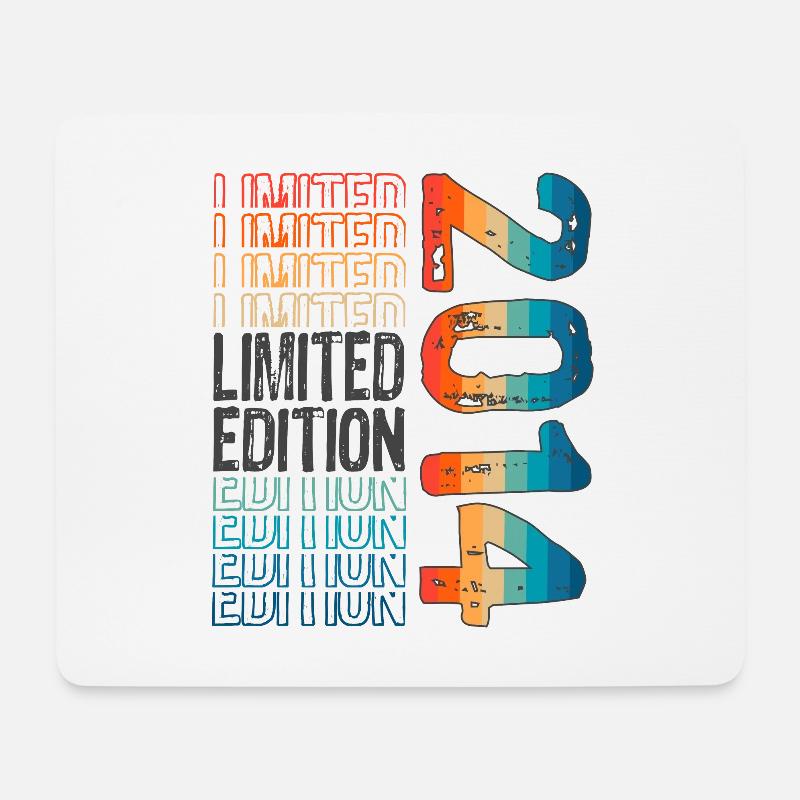 Limited Edition seit 2014 Geburtstag Vintage 2014 - Mousepad (Querformat) - Weiß