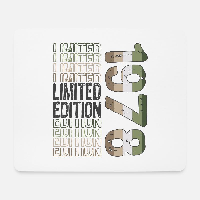 Limited Edition seit 1978 Geburtstag Vintage 1978 - Mousepad (Querformat) - Weiß