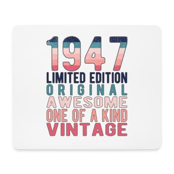 Limited Edition Since 1947 Birthday Vintage 1947 - Mouse Pad (horizontal) - white - Front
